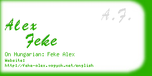 alex feke business card